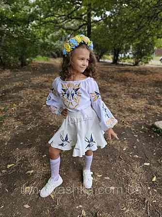 Дитяча вишита блузка з колосками та ластівками Кривий Ріг