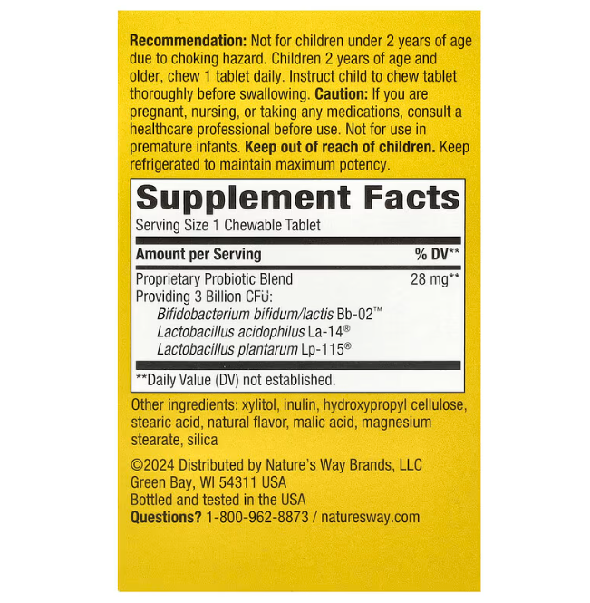 Пробіотики для дітей Nature's Way Primadophilus 3 млрд CFU 30 таблеток Вишня Київ - фото 3