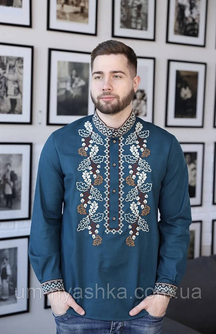 Чоловіча лляна вишиванка Міць Кривой Рог - изображение 3