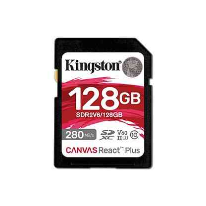 Картка пам'яті SDHC 128 GB UHS-II/U3 Class 10 Kingston Canvas React Plus V60 SD R280/W100MB/s (SDR2V6/128GB) Харьков