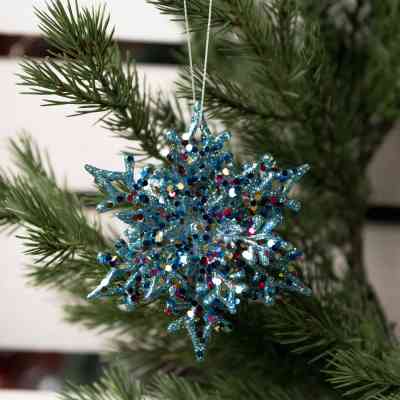 Елочная игрушка Novogod`ko Снежинка 11 см Пластик 3D (974861) Винница