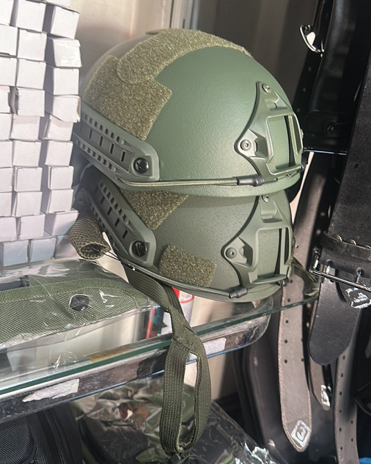 Шолом тактичний FAST NIJ IIIA балістичний кевларовий Олива | Ranger Green Одесса - изображение 8