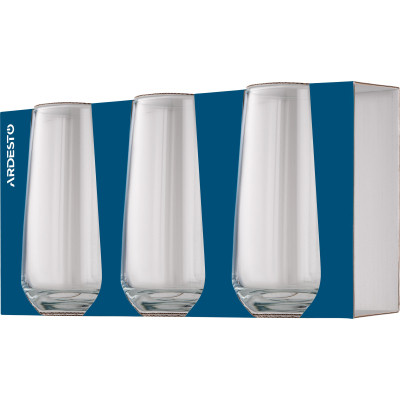Набор стаканов Ardesto Gloria Shine 480 мл 3 шт (AR2648GS) Винница - изображение 2