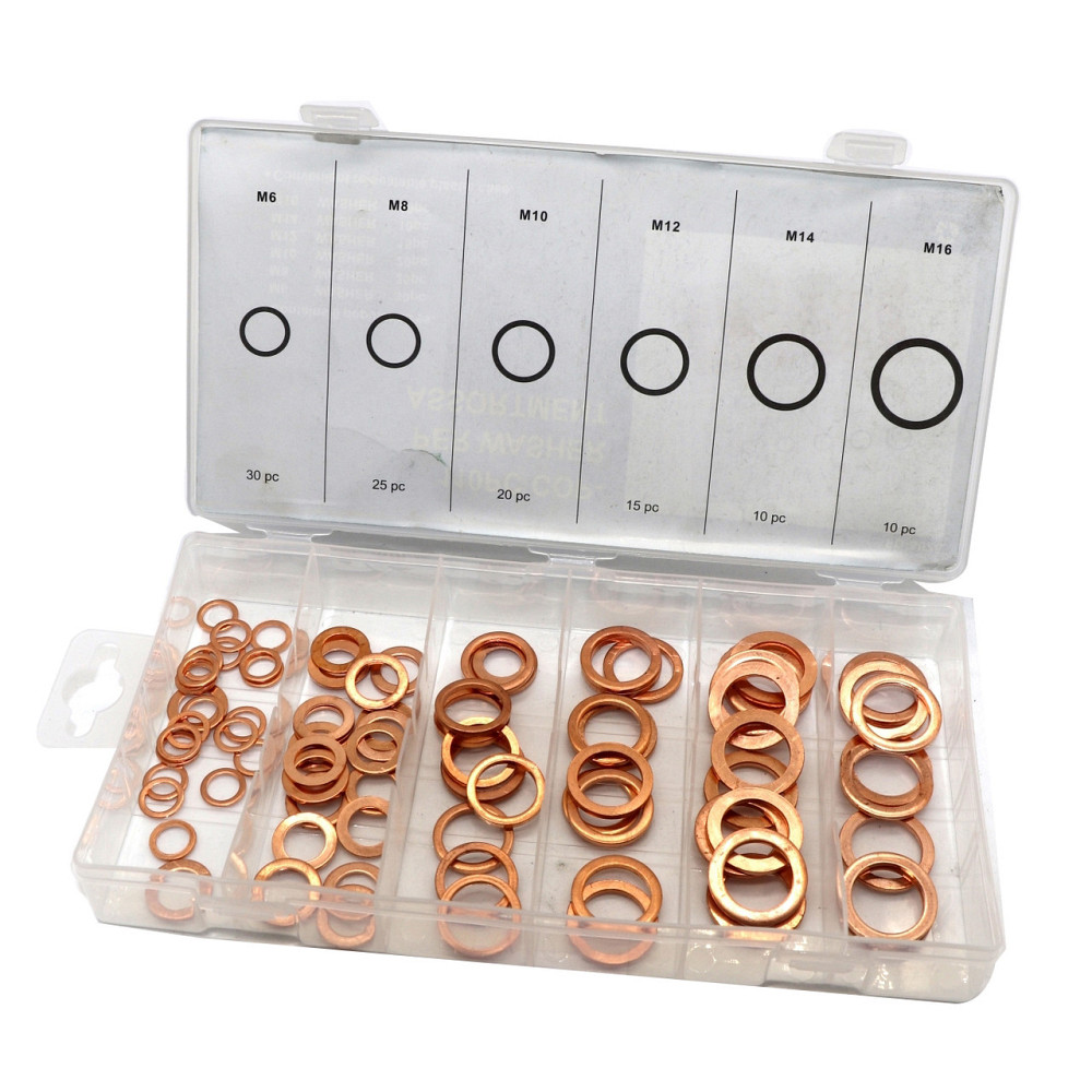 Набір мідних шайб (метричний розмір) (110 шт) Мукачево - фото 8