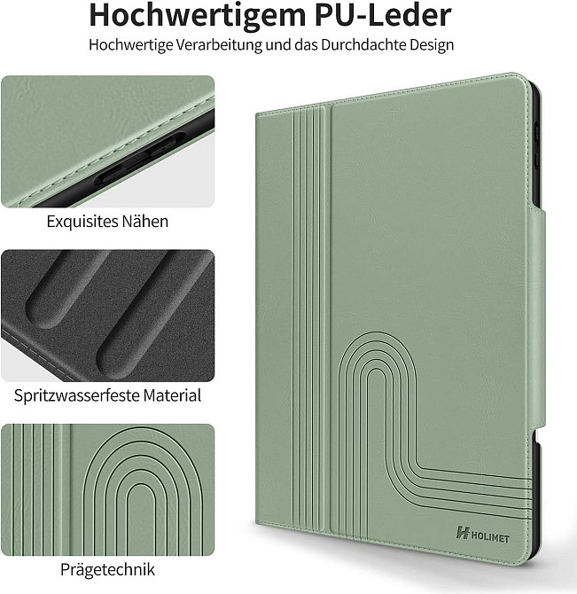 Фирменный защитный чехол HOLIMET для Apple iPad Pro 12.9 2022/2021/2020/2018 (6th/5th/4th/3rd Generation) Black Днепр - изображение 5