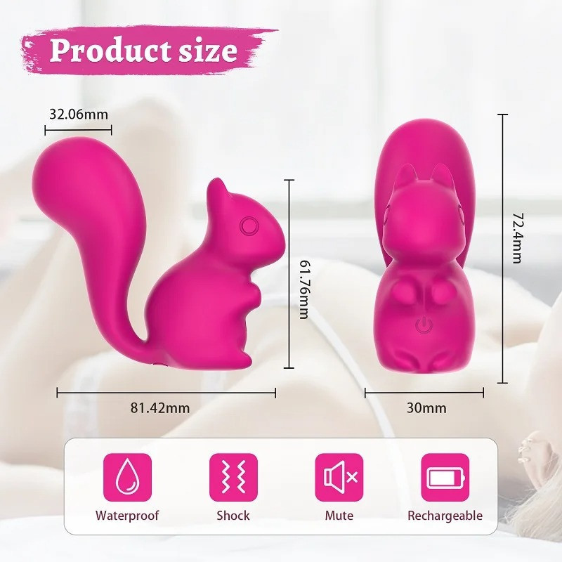 Мини-вибратор клиторальный Every Night Toys Debbie в форме белочки белый, 10 режимов вибрации Sex Aura Киев - изображение 8