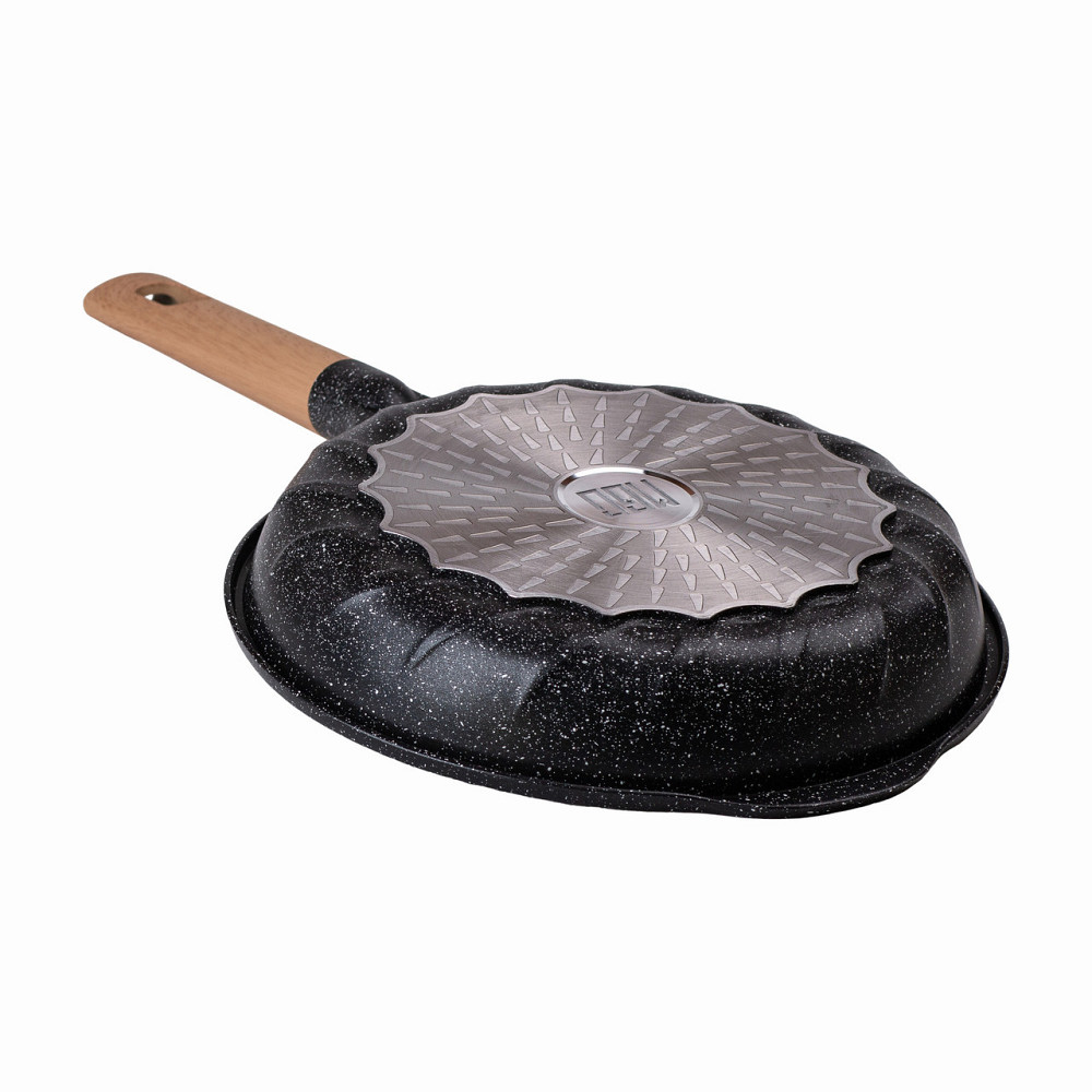 Сковорода алюминиевая MGC Black HP-4-424B с мраморным антипригарным покрытием Ø 26 см 2.2 л Киев - изображение 3