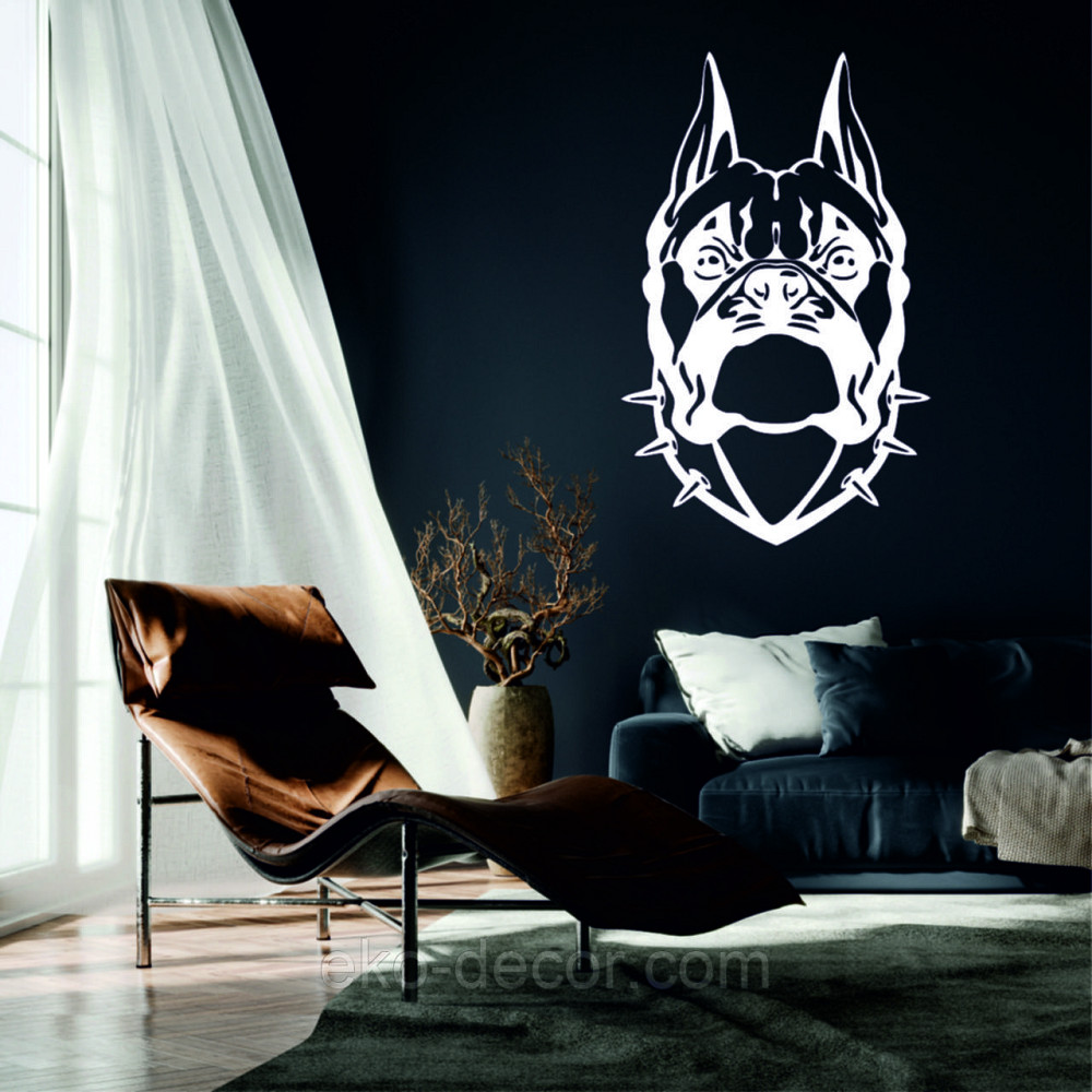 Декоративное настенное Панно «Боксер», Декор на стену 70*44 см, Белый Киев - изображение 1