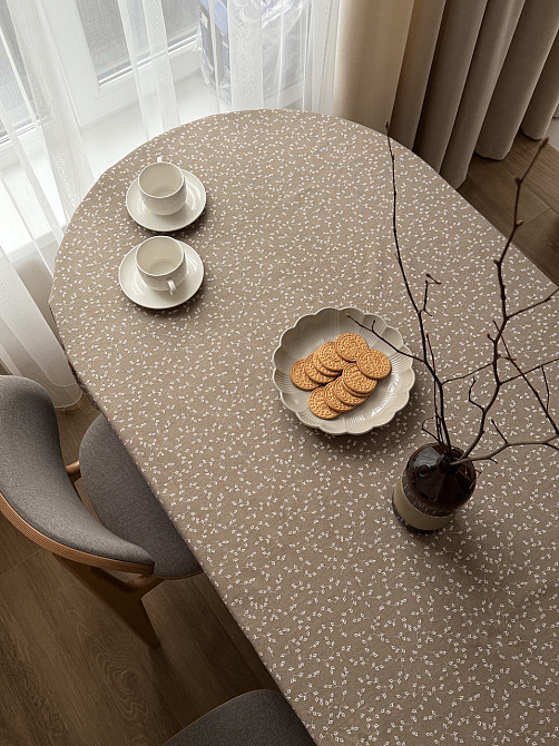 Ecotton Скатертина столова Ecotton DUCK 150х170 см водовідштовхувальна кремовий (V 10/ Khave) Коломия - фото 3