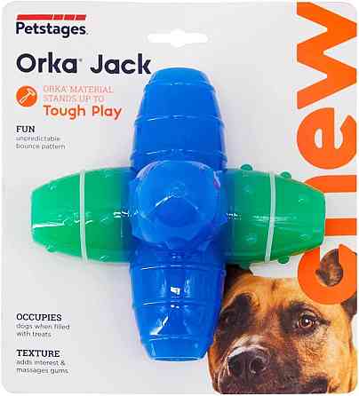 Игрушка для собак с отверстиями для лакомств Petstages Orka Jack (Петстеджес Орка Джек) Запорожье