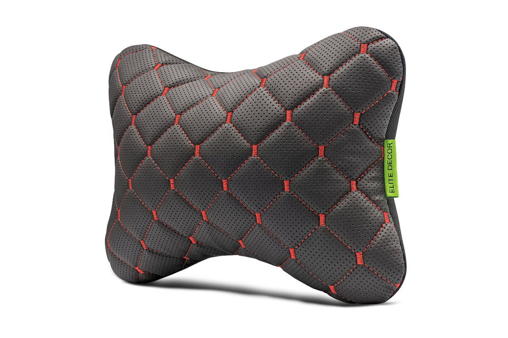 Автомобільний підголівник Comfort Trip AMF 003-2 300x220x100 з екошкіри червоний Дніпро - фото 8