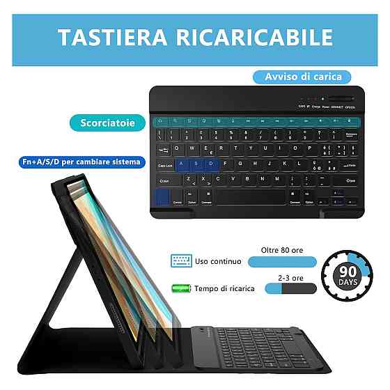 Клавіатурний чохол кейс з клавіатурою GAOJIE QWERTY для iPad Air 11 2024/2025 Air 5 Air 4 iPad Pro 11 Bluetooth чорний Київ