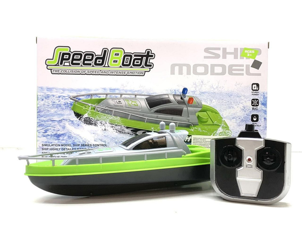 Катер радіокерований на батарейках 27см Зелений (311-A20) Чернігів - фото 1