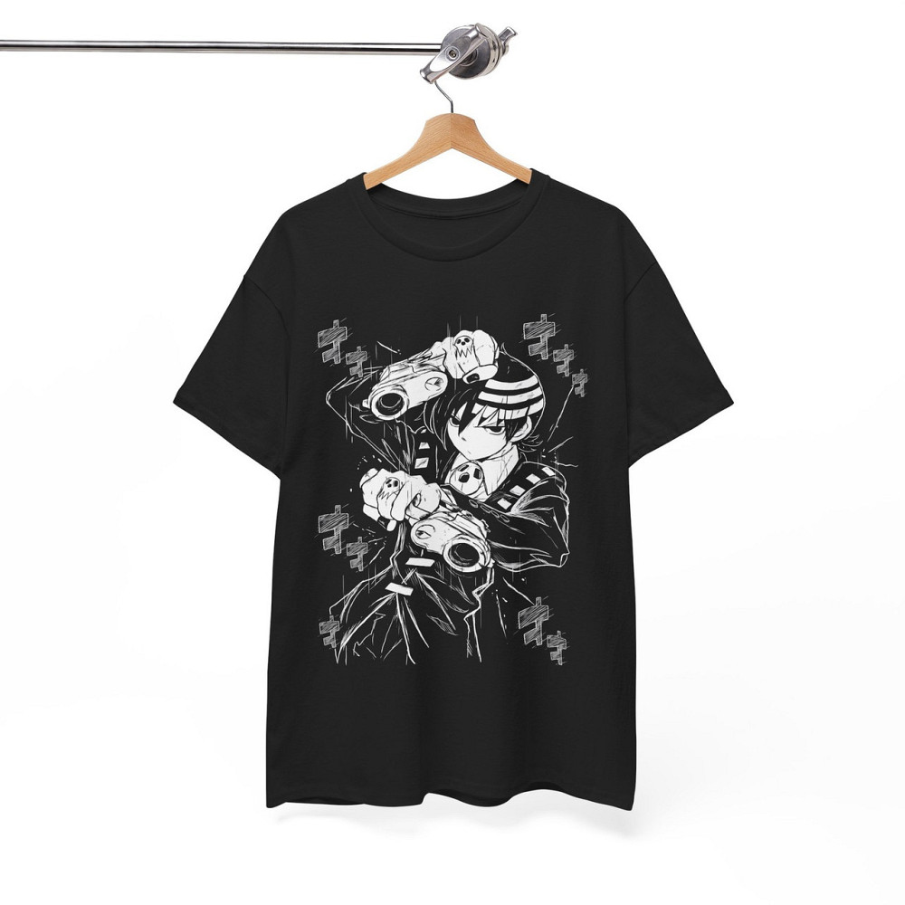 Футболка для хлопчика з аніме принтом Деатх Кід Соул Еатер оверсайз (зріст від 165 до 180) Чорний AnimeJ0205m Дніпро - фото 6