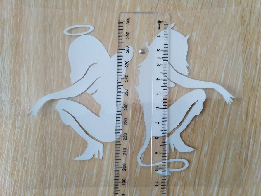 Наклейки на авто Чертенок и Ангелочек сидят Киев - изображение 5