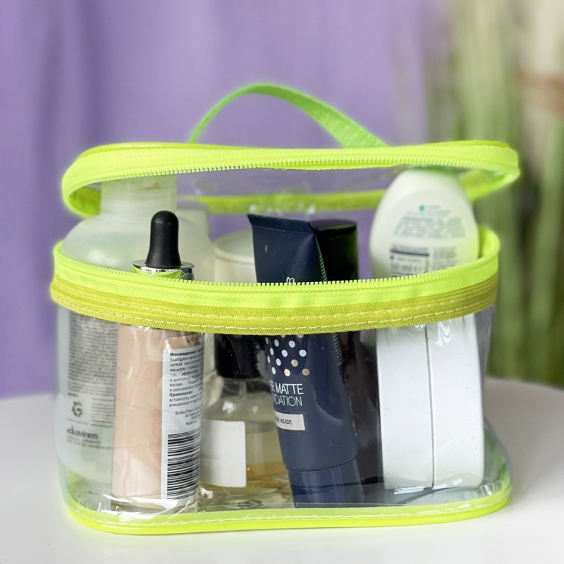 Прозора косметичка М - 17x13x10 см (Яскраво-жовтий) Суми - фото 1