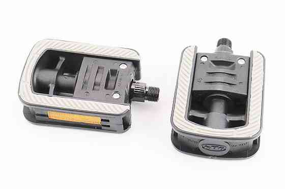 Педалі FOLDING складні 9/16" (109x76x35mm) пластикові, чорно-сірі NW-319 Київ