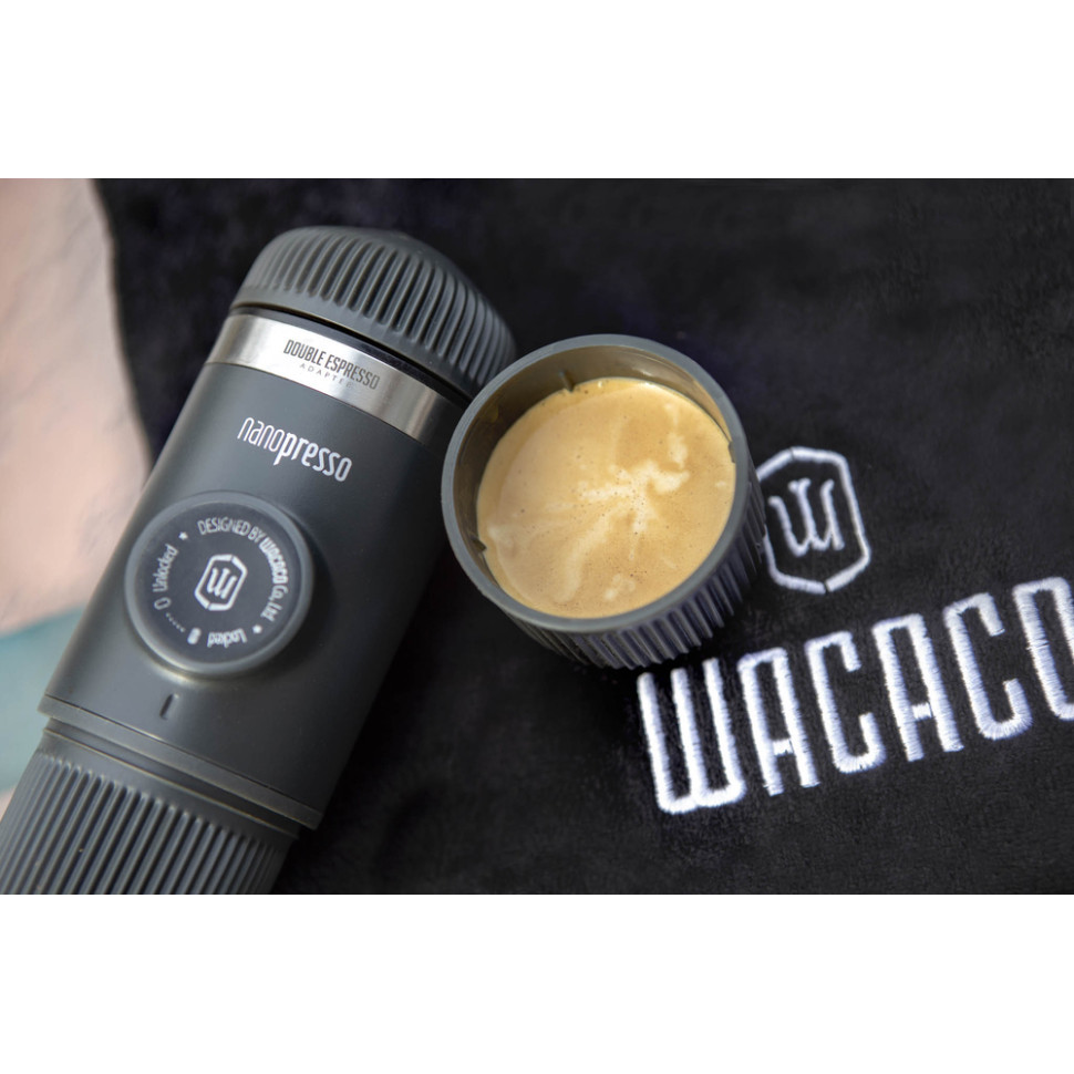 Портативна еспресо-кавоварка Wacaco Nanopresso сіра, механічна, для меленої кави Киев - изображение 4