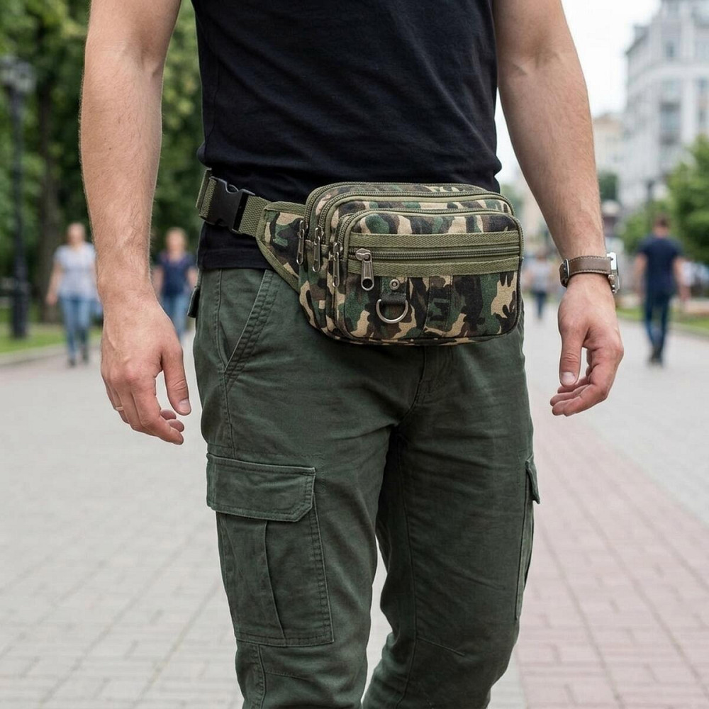 Бананка текстильна на пояс Vintage 20157 Мілітарі Київ - фото 8