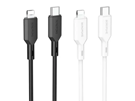 Кабель Type-C - Lightning Borofone BX70 1м PD 20W швидка зарядка для iPhone iPad шнур із чіпом білий Одеса