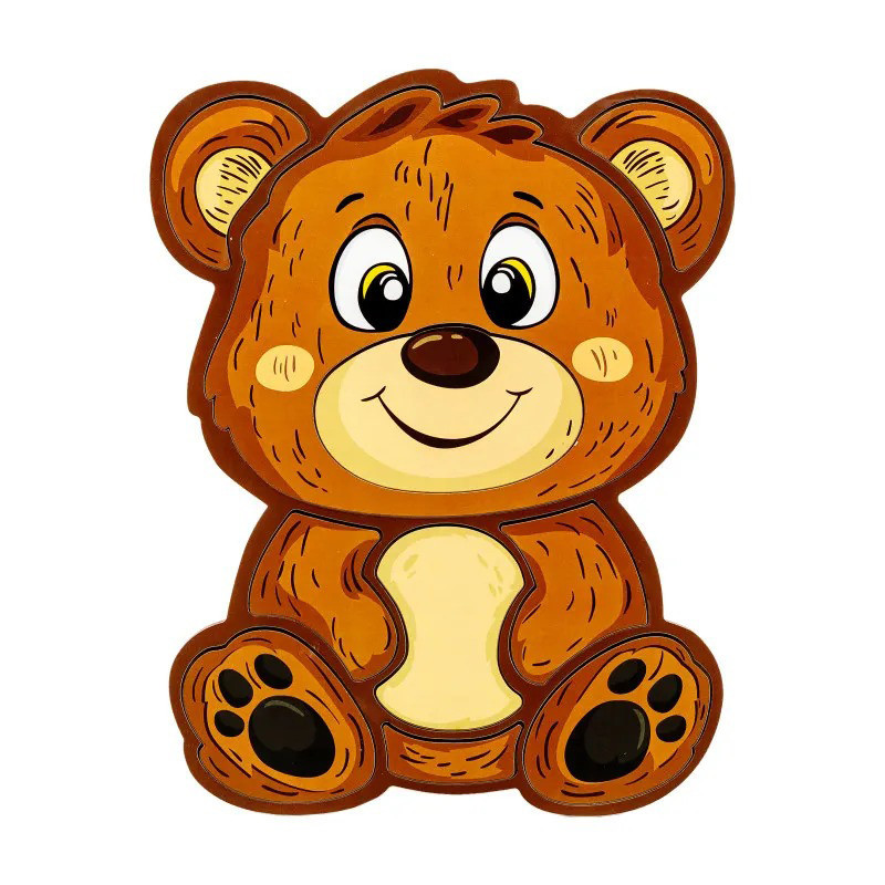 Дитячий пазл-вкладиш "Ведмедик" Puz-22956, 10 елементів Вінниця - фото 1