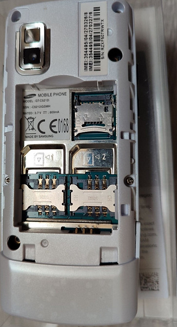 Мобильный телефон Samsung c5212 Silver, Black 1000 мАч. Київ - фото 2