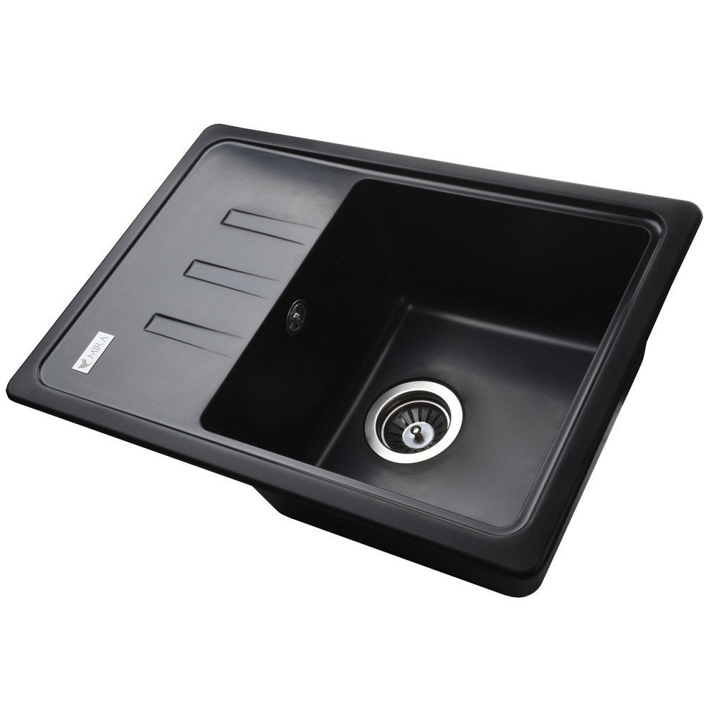Гранитная мойка Mira MONTI черный 620 х 435 мм (000028784) Киев - изображение 4