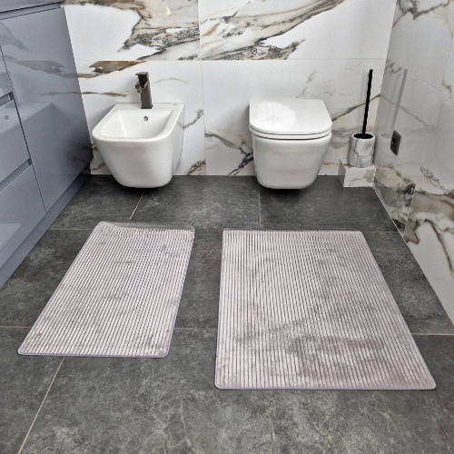 Килим універсальний для підлоги ТМ Dariana Фібра 60*90см сірий Житомир - фото 7