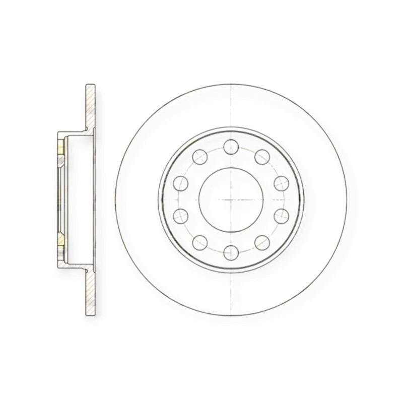 Диск тормозной автомобиль Ауди A4 B6, B7 (2000-) задний (d245x10mm) Мукачево - изображение 1