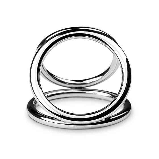 Потрійне ерекційне кільце Sinner Gear Unbendable – Triad Chamber Metal Cock and Ball Ring – Large Sex Aura Київ