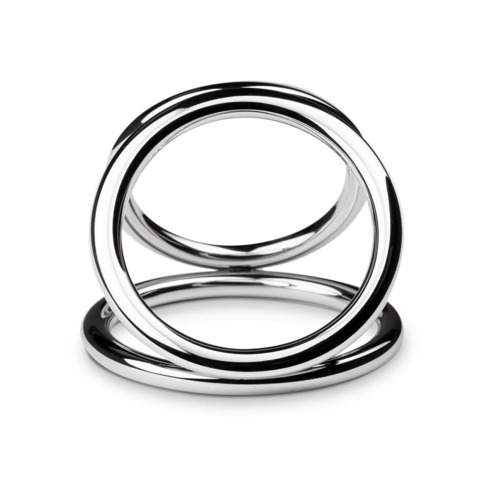 Потрійне ерекційне кільце Sinner Gear Unbendable – Triad Chamber Metal Cock and Ball Ring – Large Sex Aura Київ - фото 3