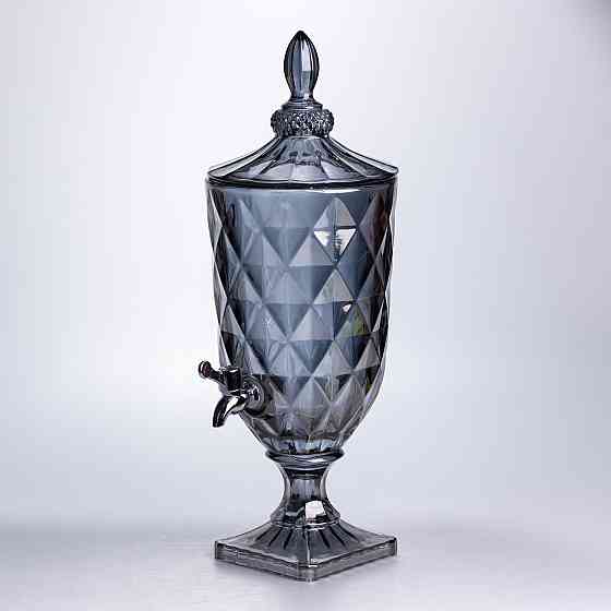 Лимонадниця з краном скляна 3 л диспенсер для напоїв лимонадник із краном Сірий HP-19-305 Коломия