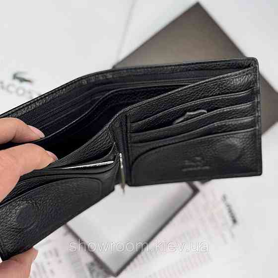 Мужской зажим Lacoste — кожаный, брендовый, для стильных мужчин (6607) Киев