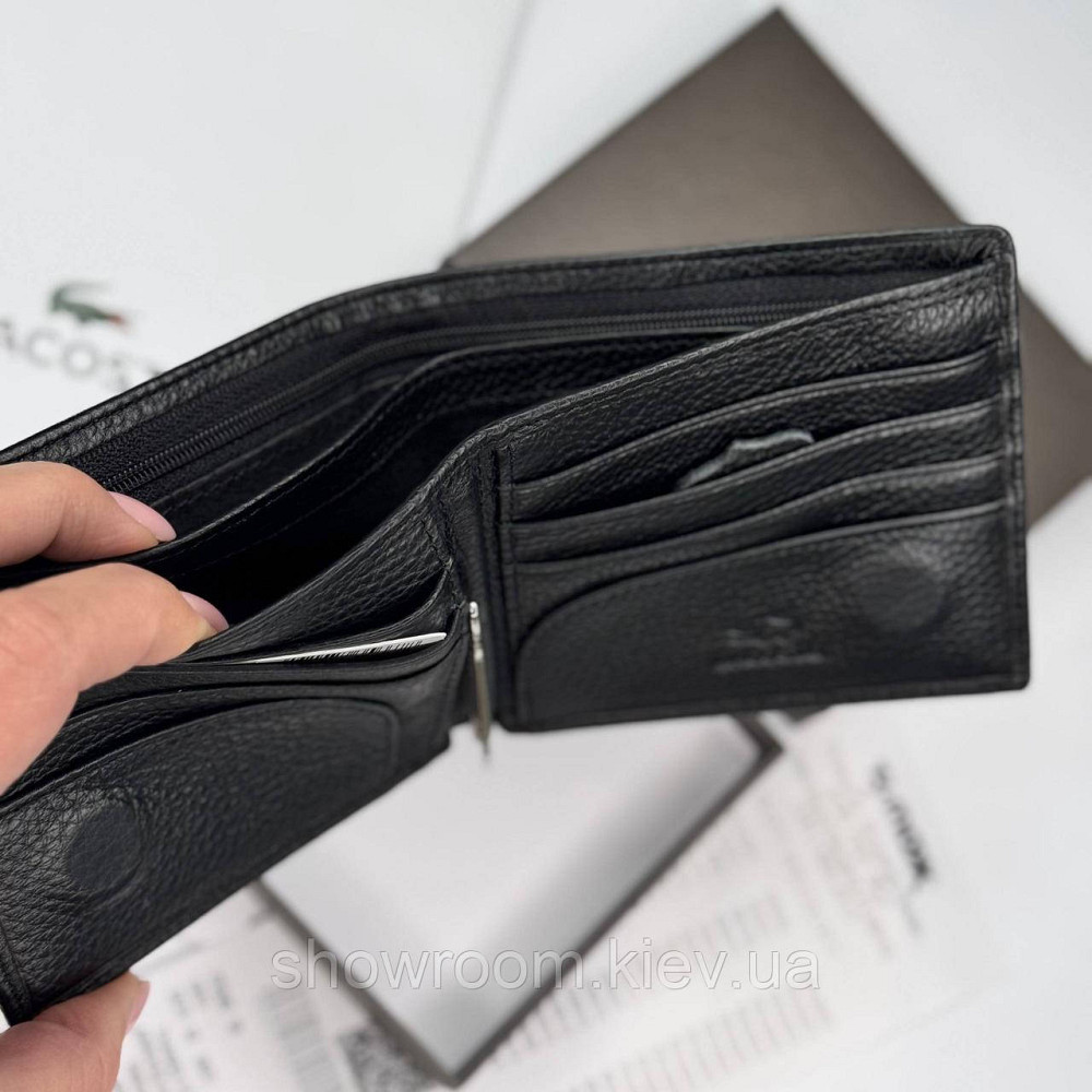 Мужской зажим Lacoste — кожаный, брендовый, для стильных мужчин (6607) Киев - изображение 3