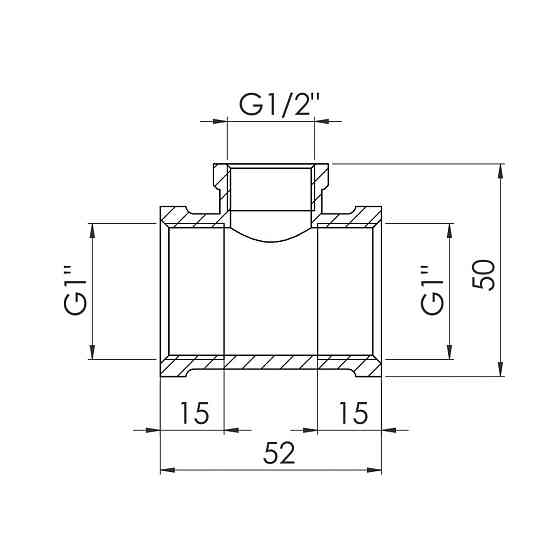 Трійник редукційний Thermo Alliance Forte 1"х1/2"х1" ВВ SF362251525 Київ
