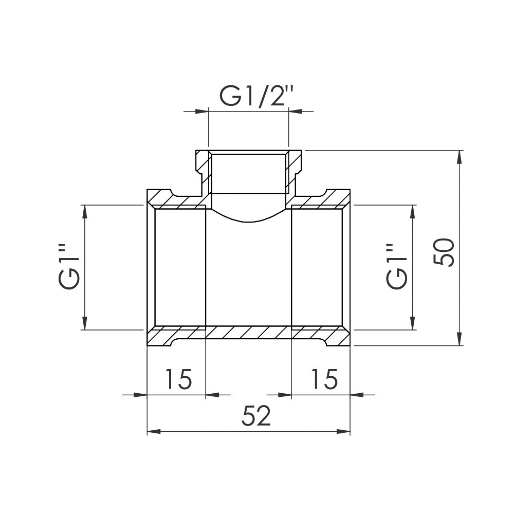 Трійник редукційний Thermo Alliance Forte 1"х1/2"х1" ВВ SF362251525 Київ - фото 2