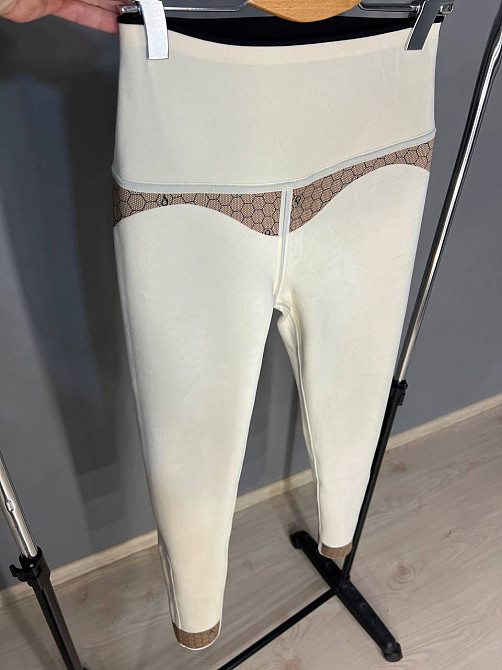 Лосины женские Kenalin W-14 утепленные корректирующие с широким поясом на меху с мембран вставками черные, черный, XL Киев - изображение 8