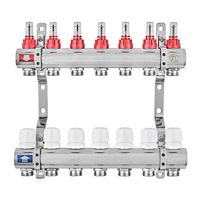Коллекторный блок с расходомерами EUROPRODUCT EP.B3110-07-1 «x7 (корп. латунь) (EP6195) Киев - изображение 1