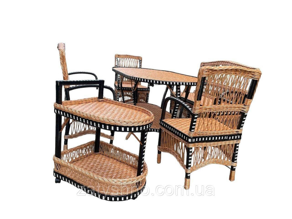 Кухонні плетені меблі з лози Київ - фото 8