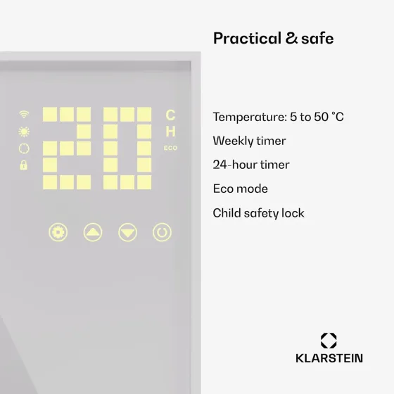 Инфракрасное полотно KLARSTEIN Wonderwall Smart Bornholm (10045472) 1200Вт 120х60см Германия Днепр