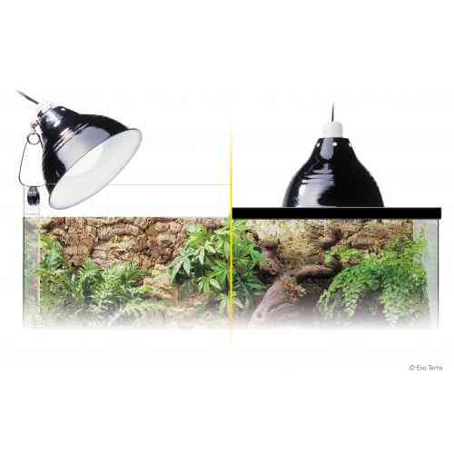 Плафон ExoTerra Glow Light для ламп обігріву в тераріум метал 14 см Київ