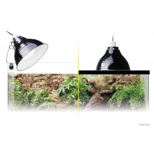 Плафон ExoTerra Glow Light для ламп обігріву в тераріум метал 14 см Київ - фото 4