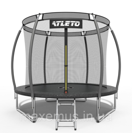 Батут детский с внутренней защитной сеткой 252 см батут атлето с лестницей для детей и взрослых черный Мостиська