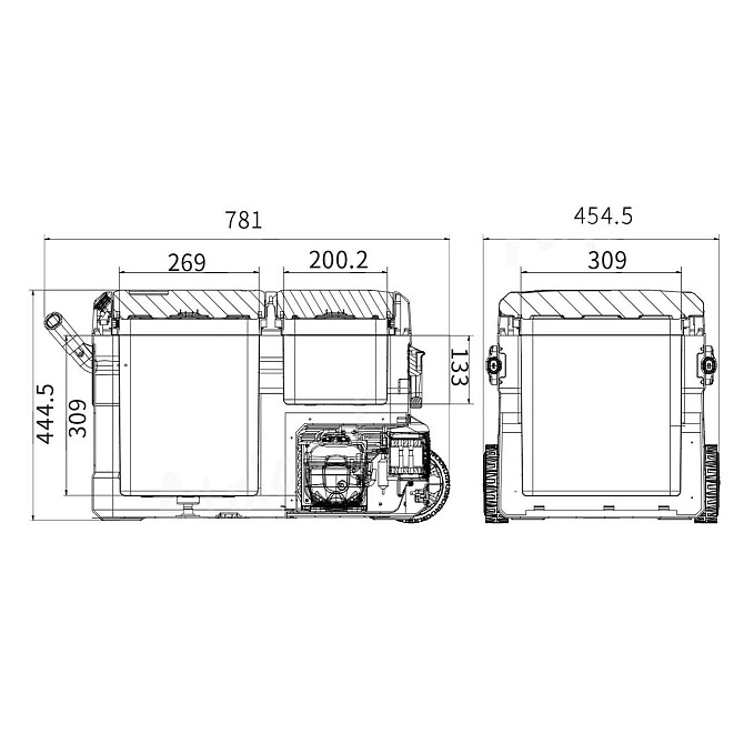 Компрессорный автохолодильник Alpicool TGBSW35 (LG). 38 литров. Двухкамерный. До -20℃. (12, 24, 220  Дніпро - фото 7