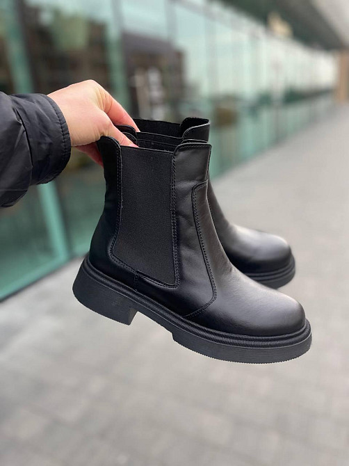 Edan Instruments Черевики жіночі EDAN чорні шкіра натуральна зима висота 15 см (5693) Коломыя - изображение 9