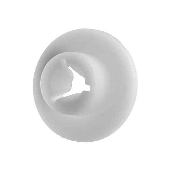 Гайки, шайби, накрутки, Гайка з фланцем Білий, Пластик, Розміри (мм): T-14 F-7.7 D-6.1 H-5. Марка автомобіля: Київ