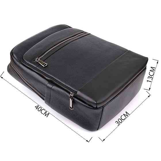 Городской рюкзак унисекс из натуральной кожи Vintage 23046 Черный Киев