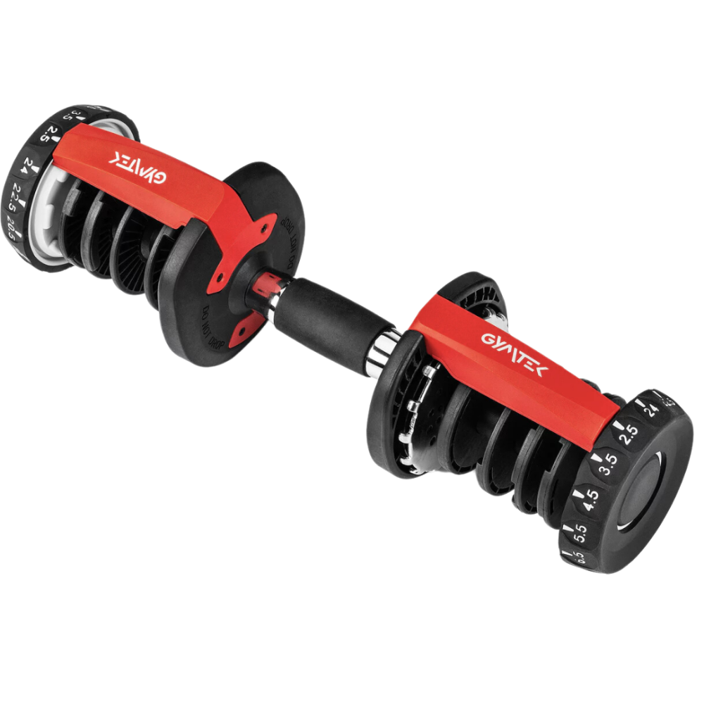 Гантель розбірна регульована Gymtek 2,5-24кг червоний Киев - изображение 9