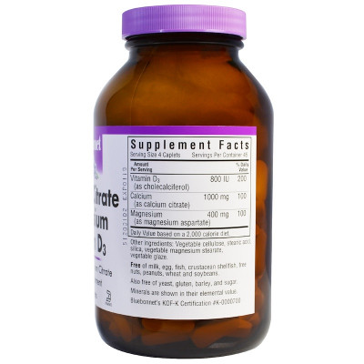 Витаминно-минеральный комплекс Bluebonnet Nutrition Цитрат Кальция Магний + Витамин D3, 180 капсул (BLB-00717) Винница - изображение 2