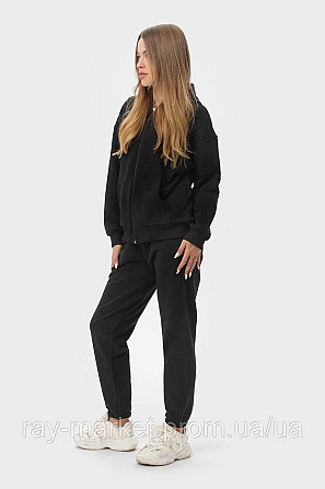 Костюм жіночий худі на блискавці та штани чорний RAY PREMIUM LOOSE U0809 (U0809W-Black) XL Київ - фото 2